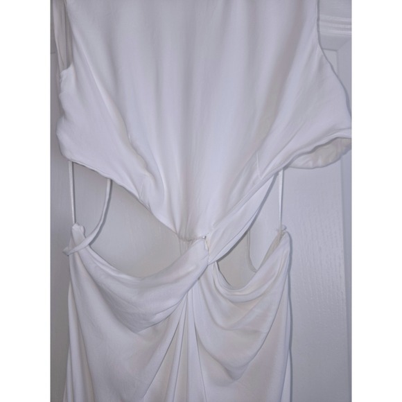 Alberta Ferretti White Twist Front Sleeveless Open Back Cutout Maxi Dress Sz 4 - Picture 3 of 10